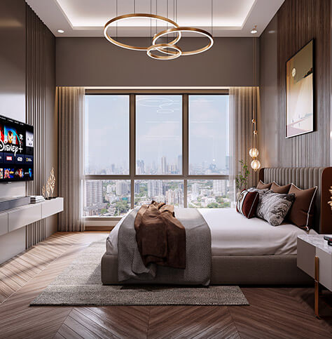 Comfortable Bedrooms with Floor to Ceiling Windows